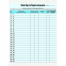 Tabbies Patient Sign-in Label Forms Letter - 8.50" x 11" Sheet Size - Blue Sheet(s) - 125 / Pack