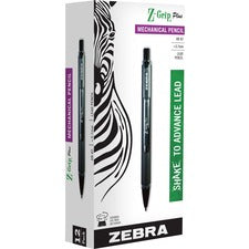 Zebra Z-Grip Plus Mechanical Pencil 0.7 mm Black Lead - Refillable - 1 Dozen