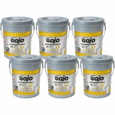 Gojo&reg; Scrubbing Towels 10.50" Width x 13" Length - White - 72/Tub - 6 / Carton