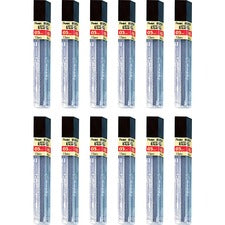 Pentel Super Hi-Polymer Leads 0.5 mm , Fine Point - HB - Black Lead - 12/Tube - 12 / Box