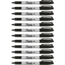 Sharpie Fine Point Permanent Ink Markers Fine Marker Point - Black Ink - Alcohol Based - 1 Dozen