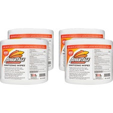 2XL Advantage Sanitizing Wipes For Multi Surface - 8" Length x 6" Width - Alcohol-free, Phenol-free, Bleach-free, Ammonia-free, Non-toxic, Non-irritating - White - 900/Roll - 4 / Carton