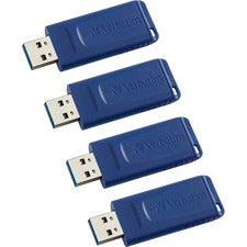 Verbatim 16GB USB Flash Drives 16 GB - USB - Blue - 4 / Carton