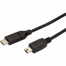 StarTech.com USB-C to Mini-USB Cable - M/M - 2 m 6ft - USB 2.0 6.56 ft Mini USB/USB-C Data Transfer Cable for Camera, Notebook, GPS, Computer, Car Charger, Desktop Computer, Wall Charger - First End: 1 x 5-pin Mini USB 2.0 Type B - Male - Second End: 1 x
