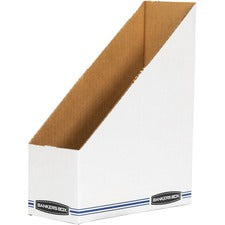 Bankers Box STOR/FILE Magazine File Storage Blue, White - Fiberboard - 1 Each