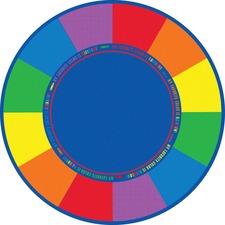 Flagship Carpets Favorite Color Round Seating Rug 12 ft Diameter - Round - Multicolor