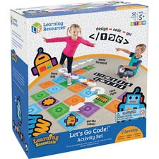 Learning Resources Ages 5+ Let's Go Code Activity Set Theme/Subject: Fun - Skill Learning: Gross Motor, Visual, Critical Thinking, Sequential Thinking, Problem Solving, Direction - 50 Pieces - 5+ - 1 Set