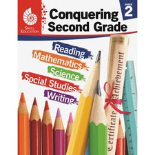 Shell Education Conquering Second Grade Printed Book 168 Pages - Book - Grade 2