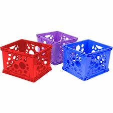 Storex Premium Storage Case Internal Dimensions: - External Dimensions: Height17.3" Length x 14.3" Width x 10.5" Height - Media Size Supported: Legal, Letter - Rugged - Stackable - Assorted Bright - For Classroom Supplies - 3 / Carton