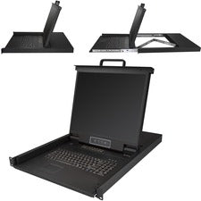 StarTech.com 16 Port KVM Console for Server Rack - Rackmount LCD - 19in - 1U 16 Computer(s) - 19" LCD - SXGA - 1280 x 1024 - 2 x PS/2 Port - 2 x USB - 1 x VGA - 17 - Daisy Chain - Keyboard - TouchPad - 1U High - PC