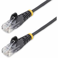 StarTech.com Cat.6 Patch Network Cable 1 ft Category 6 Network Cable for Network Device - First End: 1 x RJ-45 Network - Male - Second End: 1 x RJ-45 Network - Male - Patch Cable - Gold Plated Connector - LSZH - 28 AWG - Black - 1 Each