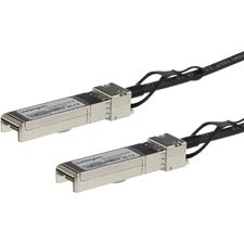 StarTech.com Twinaxial Network Cable 16.40 ft Twinaxial Network Cable for Network Device, Server, Switch, Transceiver, Rack Server, Network Switch, Router - First End: 1 x SFP+ Network - Male - Second End: 1 x SFP+ Network - Male - 10 Gbit/s - Black - 1 E