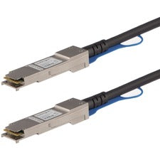 StarTech.com Twinaxial Network Cable 3.28 ft Twinaxial Network Cable for Network Device, Server, Switch - First End: 1 x QSFP+ Network - Male - Second End: 1 x QSFP+ Network - Male - 40 Gbit/s - 30 AWG - Black - 1 Each