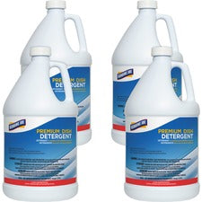 Genuine Joe Premium Dish Detergent Concentrate - 128 fl oz (4 quart) - Recommended For: Grease Remover - Blue - 4 / Carton