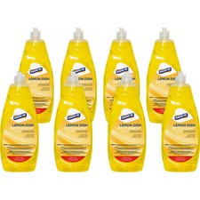 Genuine Joe Dish Detergent For Pot - Concentrate - 38 fl oz (1.2 quart) - Lemon Scent - Recommended For: Grease Remover - Heavy Duty, Durable - Yellow - 8 / Carton