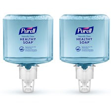 PURELL&reg; ES6 CRT HEALTHY SOAP&trade; Naturally Clean Foam Naturally Clean Scent - 1.27 quart - Dirt Remover, Kill Germs - Skin - Antibacterial - Blue - Preservative-free, Paraben-free, Phthalate-free, Dye-free, Bio-based, Quick Rinse - 2 / Carton