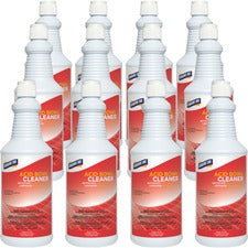 Genuine Joe Acid Bowl Cleaner Ready-To-Use - 32 fl oz (1 quart) - Pleasant Scent - Aqua Marine - 12 / Carton