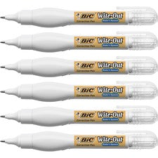 Wite-Out Shake n' Squeeze Correction Pens Tip Applicator - 8 mL - White - 6 / Box