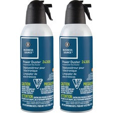 Business Source Power Duster 10 oz - Moisture-free, Ozone-safe - Multi - 2 / Pack