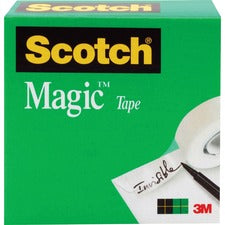 Scotch Invisible Magic Tape 72 yd Length x 1" Width - 3" Core - Matte - Clear - Split Resistant, Tear Resistant - For Mending, Splicing - 12 / Pack