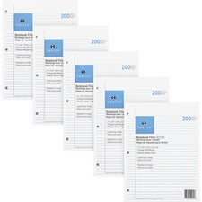 Sparco Notebook Filler Paper - Letter 100 Sheets - Ruled Red Margin - 16 lb Basis Weight - Letter - 8 1/2" x 11" Sheet Size - White Paper - Subject - 100/Pack - 10 / Bundle