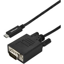StarTech.com 3 m (10 ft.) USB-C to VGA Cable - 1920 x 1200 - Black 9.84 ft USB/VGA Video Cable Adapter for Chromebook, Projector, Monitor, Video Device, MacBook, Workstation, MacBook Air, MacBook Pro, iPad Pro - First End: 1 x 24-pin USB Type C Thunderbol