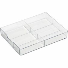 DURABLE COFFEE POINT Caddy 4 Compartment(s) - Easy to Clean - Transparent - 1 Each