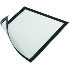 DURABLE DURAFRAME Document Frame Holds 8.50" x 11" Insert - Rectangle - Surface - Horizontal, Vertical - Sturdy, Magnetic, Self-adhesive - Black - 2 / Pack