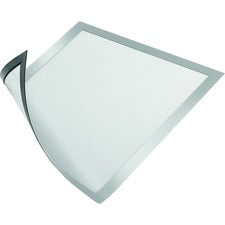 DURABLE DURAFRAME Document Frame Holds 8.50" x 11" Insert - Rectangle - Surface - Horizontal, Vertical - Sturdy, Magnetic, Self-adhesive - Silver - 2 / Pack