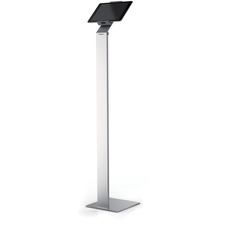 DURABLE Tablet Holder Floor 47.8" Height x 10.6" Width x 10.6" Depth - Steel, Aluminum, Acrylonitrile Butadiene Styrene (ABS) - Silver - Flexible - 1 Each
