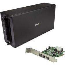 StarTech.com Thunderbolt 3 to FireWire Adapter - Card & Chassis For Desktop, Laptop - 1 x DisplayPorts - Thunderbolt 3 - Black