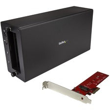 StarTech.com Thunderbolt 3 to PCIe M.2 adapter - Chassis + Card For Desktop, Laptop - 1 x DisplayPorts - Thunderbolt 3 - Black