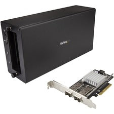 StarTech.com Thunderbolt 3 to 10GbE Fiber Network Chassis 2 Port Black - 1 Each