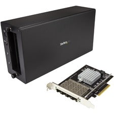 StarTech.com Thunderbolt 3 to 10GbE Fiber Network Chassis 4 Port Black - 1 Each
