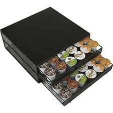 Mind Reader 72-pod Coffee Storage 72 x Coffee Pod - 2 Drawer(s) - 5.10" Height x 13" Width x 12.80" Length - Black - 1 Each