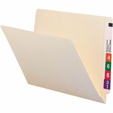 Smead Shelf-Master Straight Tab Cut Letter End Tab File Folder 8 1/2" x 11" - 11 pt. - Manila - 100/Box - 5 / Carton