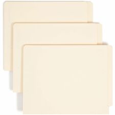 Smead Letter Recycled Fastener Folder 8 1/2" x 11" - 2 x 2S Fastener(s) - 11 pt. - Manila - 10% Recycled - 50 / Carton