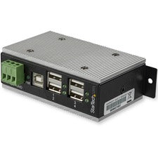 StarTech.com 4-Port Industrial USB 2.0 Hub with ESD Protection & 350W Surge Protection USB Type B - External - 4 USB Port(s) - 4 USB 2.0 Port(s) - PC - TAA Compliant