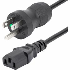 StarTech.com Standard Power Cord For Monitor, Computer, Medical Equipment - 125 V AC / 10 A - Black - 3 ft Cord Length - NEMA 5-15P / IEC 60320 C13 - North America - 1 Each