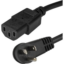 StarTech.com Standard Power Cord For Desktop Computer, Monitor, Printer, Scanner - 125 V AC / 10 A - Black - 10 ft Cord Length - NEMA 5-15P / IEC 60320 C13 - 1 Each