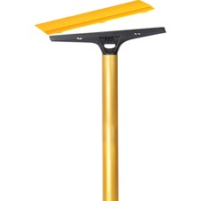 Ettore Heavy Duty Floor Scraper 4" Carbon Steel Blade - 48" Anodized Aluminum Handle - 1" Height x 6" Width x 52" Length - Heavy Duty, Angled Head, Rubberized Grip - Gold - 1Each