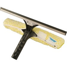 Ettore Stainless BackFlip Cleaning Tool 10" Blade - 3" Height x 11.8" Width x 8.8" Length - Light Weight, Grooved Handle, Fatigue Resistant - Stainless Steel - 1Each