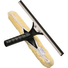 Ettore Stainless BackFlip Cleaning Tool 14" Blade - 3" Height x 15.8" Width x 8.8" Length - Light Weight, Fatigue Resistant, Grooved Handle - Stainless Steel - 1Each