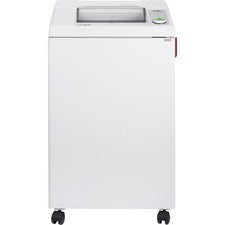 ideal. 3104 Strip-cut Paper Shredder Continuous Shredder - Strip Cut - 30 Per Pass - for shredding Paper, Staples, Paper Clip, Credit Card, CD, DVD - 0.187" Shred Size - P-2 - 18 ft/min - 12" Throat - 32 gal Wastebin Capacity - 745.70 W - White - TAA Comp