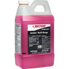 Betco Symplicity FastDraw 18 Sanibet MultiRange Sanitizer Concentrate - 67.6 fl oz (2.1 quart) - Deodorize, Disinfectant - Pink - 1 Each