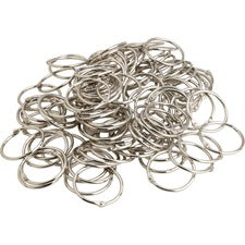 Business Source Standard Book Rings 2" Diameter - Silver - Nickel Plated - 50/Box - 5 / Bundle