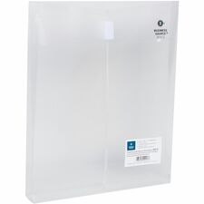 Business Source Letter File Pocket 8 1/2" x 11" - 1" Expansion - Clear - 1 Each