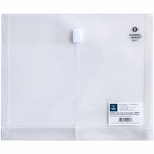 Business Source Letter File Pocket 8 1/2" x 11" - 1" Expansion - Clear - 1 Each