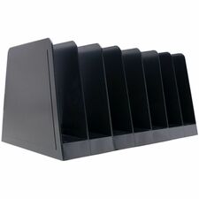 Business Source Desk Step Sorter 4.50" Height x 8.75" Width x 5.50" Depth - Desktop - 25% Recycled - Black - Plastic - 1 Each