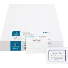 Business Source Pin Style Holder Name Badge Kit Clear - 100 / Box